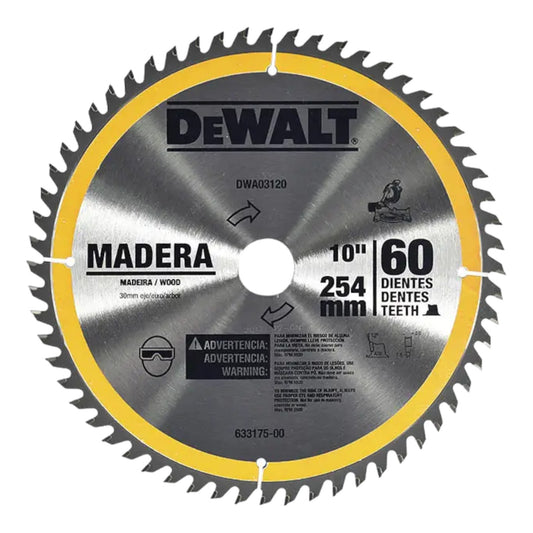 Disco para madera 10" 60T