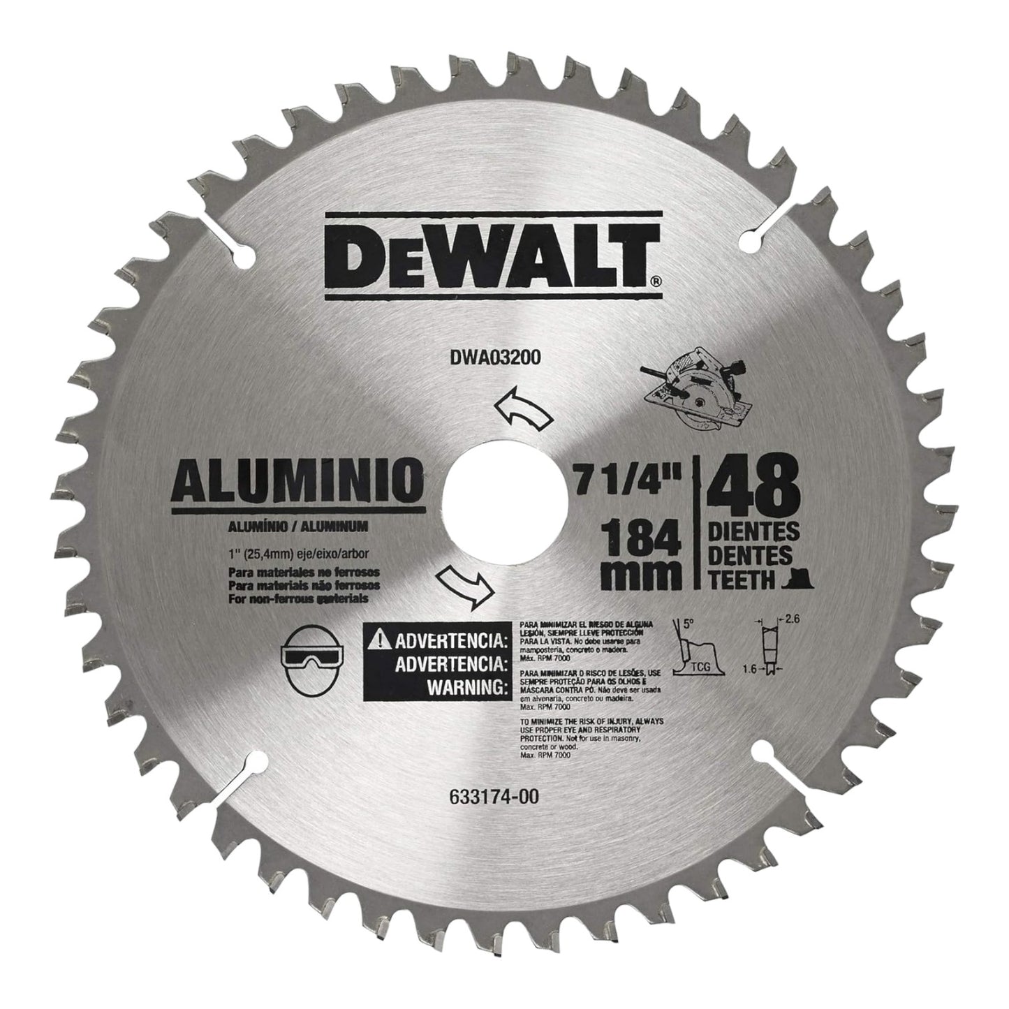 Disco para Madera/Aluminio 7 1/4" 48T